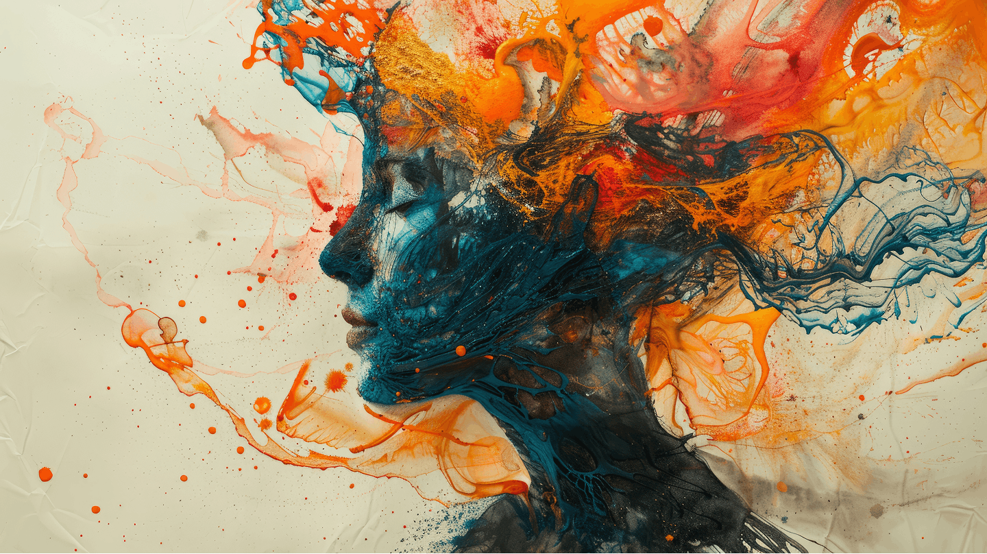 woman39s-face-is-painted-with-blue-orange-colors-painting-is-abstract-has-lot-spl 1 (1)